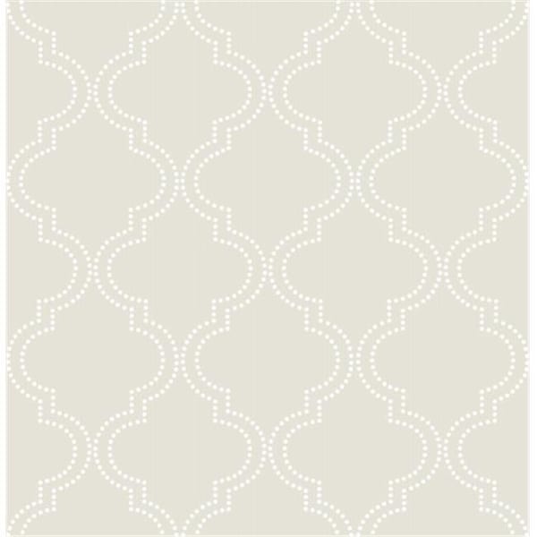 Nuwallpaper NuWallpaper NU1425 Quatrefoil Peel and Stick Wallpaper; Taupe NU1425 - main